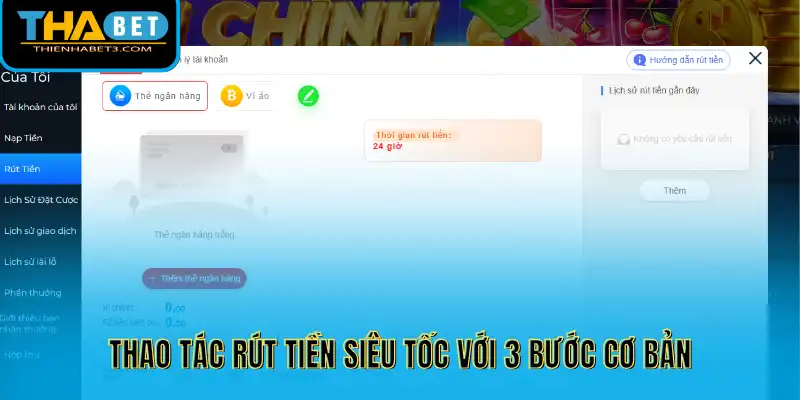 Thao tác rút tiền siêu tốc với 3 bước cơ bản